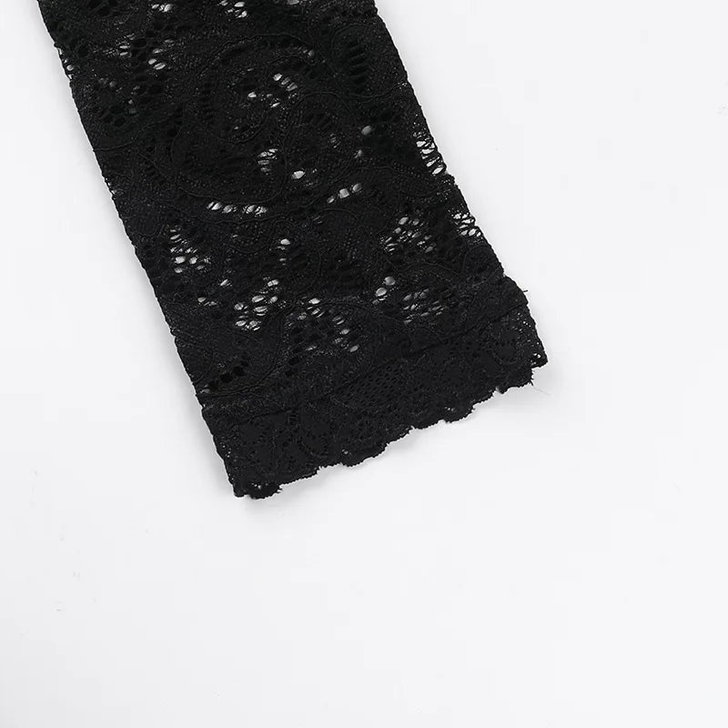 שמלת מיני תחרה צמודה בעיטור סאטן סגירת סיכות - אוליב