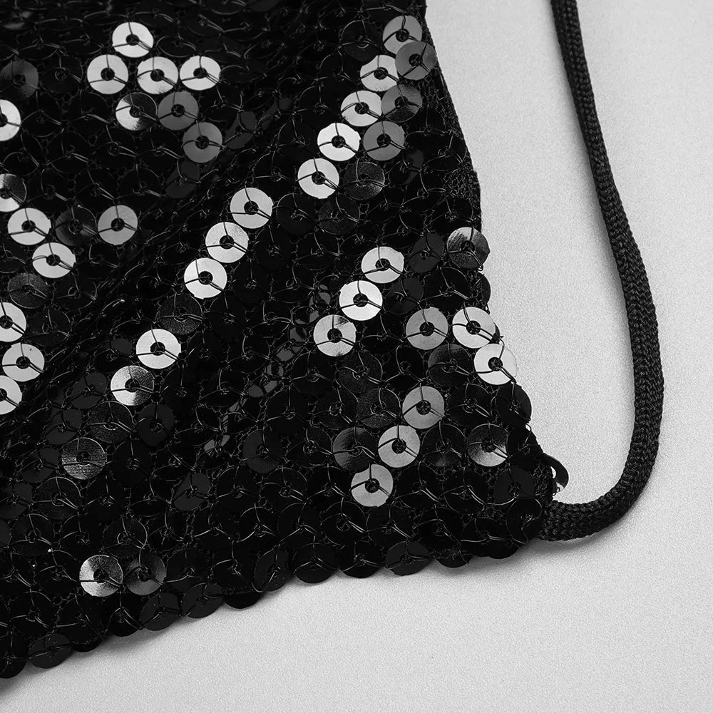 שמלת מקסי פייטים בעיצוב קרוס וגב פתוח - Blake