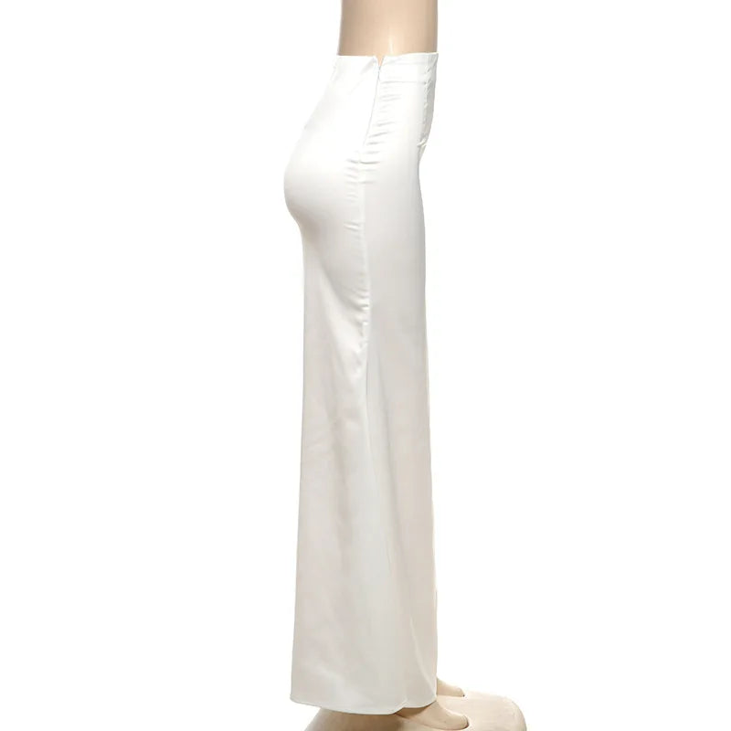 סט שני חלקים חצאית סאטן ומחוך סטרפלס תחרה - אריזונה