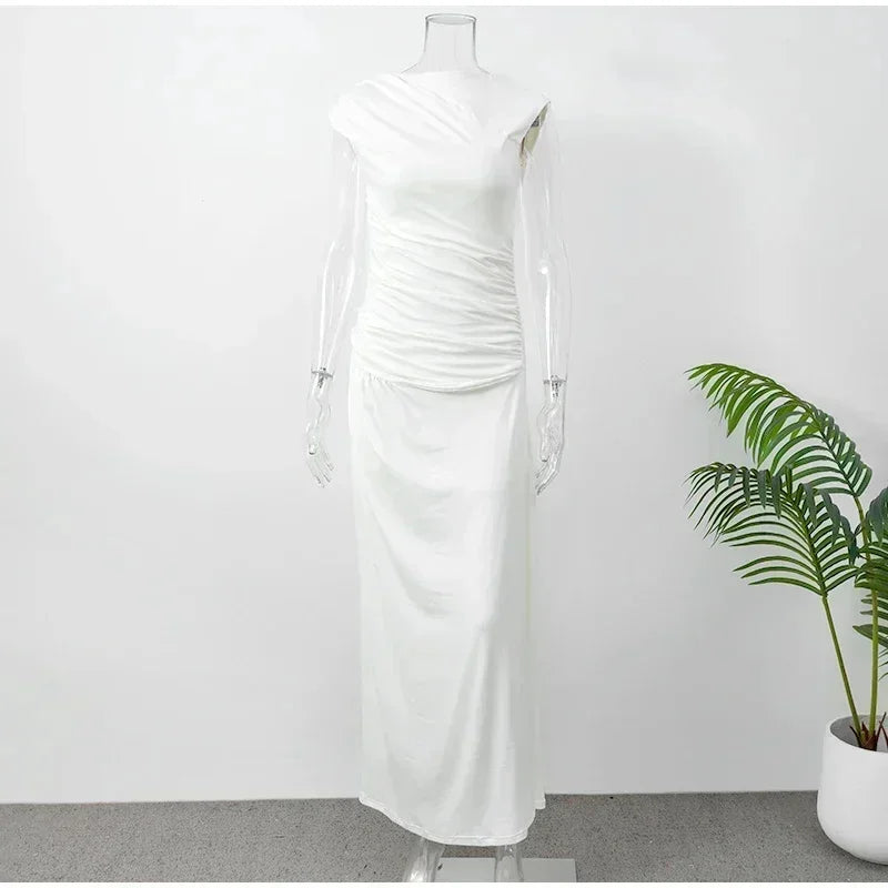 שמלת מקסי בעיצוב קיפולים - Skye