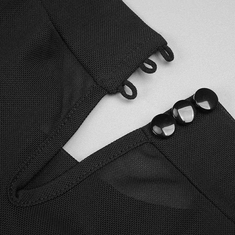 שמלת מקסי קטיפה בעיצוב רשת - ג'ואן