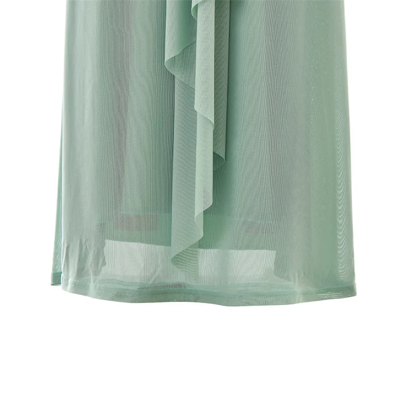 Maxi dress with a buckle design and open back - Tzahala