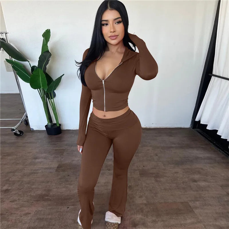 חליפת שני חלקים בד מחטב  - Ayla