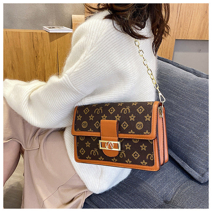 Bag with faux leather design