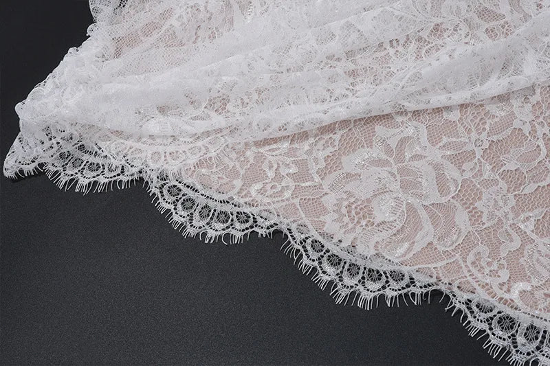 שמלת מיני סטרפלס תחרה - אורינה