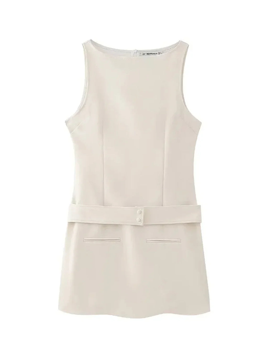 שמלת מיני מחויטת בשילוב חגורה תואמת  - סרינה