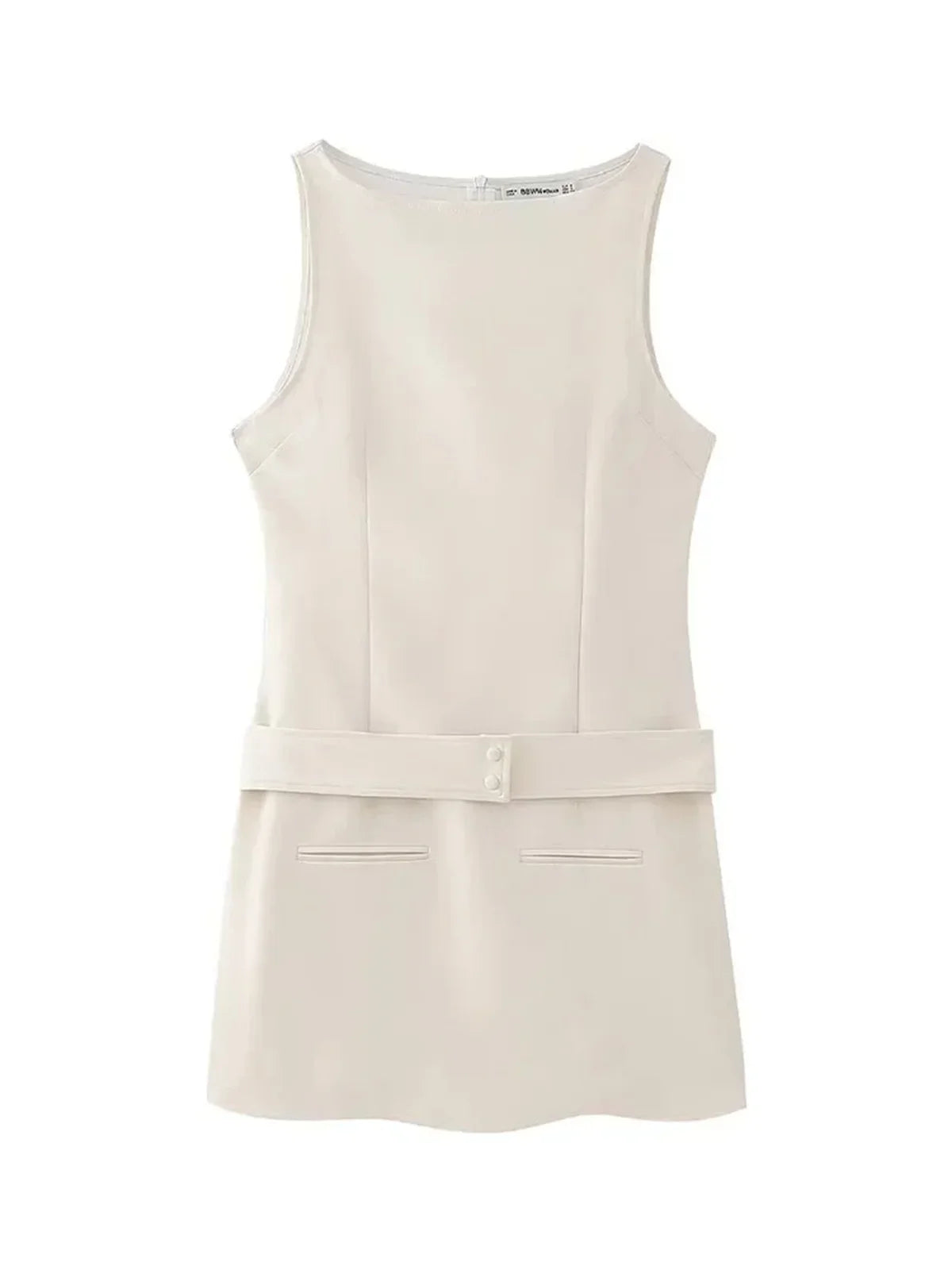 שמלת מיני מחויטת בשילוב חגורה תואמת  - סרינה