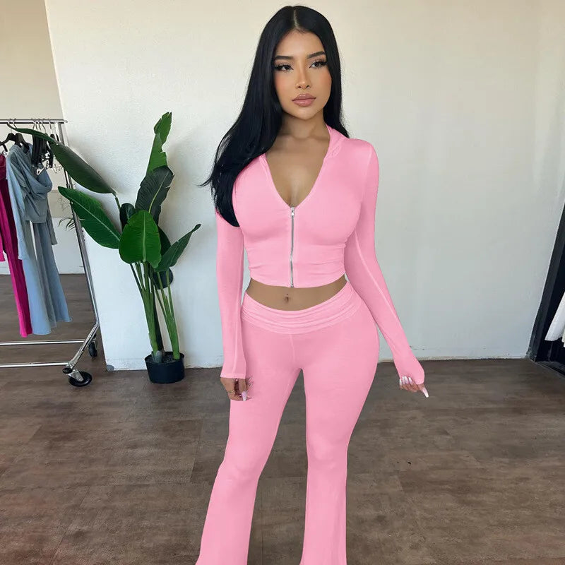 חליפת שני חלקים בד מחטב  - Ayla