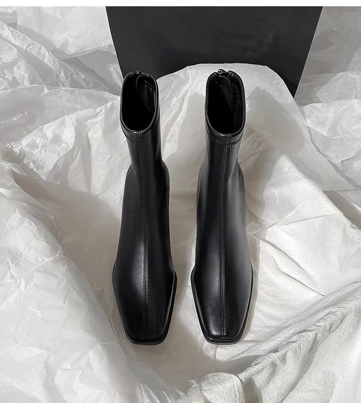 Leatherette heeled boots - May
