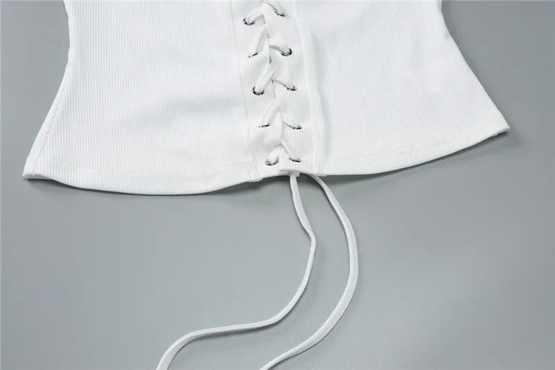 סט שני חלקים טופ קשירה וטייץ שלושת רבעי - נדיה