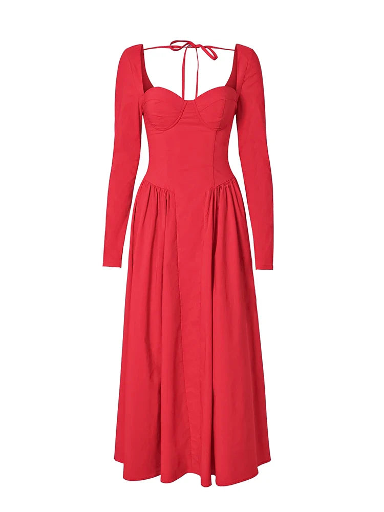 שמלת מידי בגזרת A בעיצוב כפרי - Giuliana