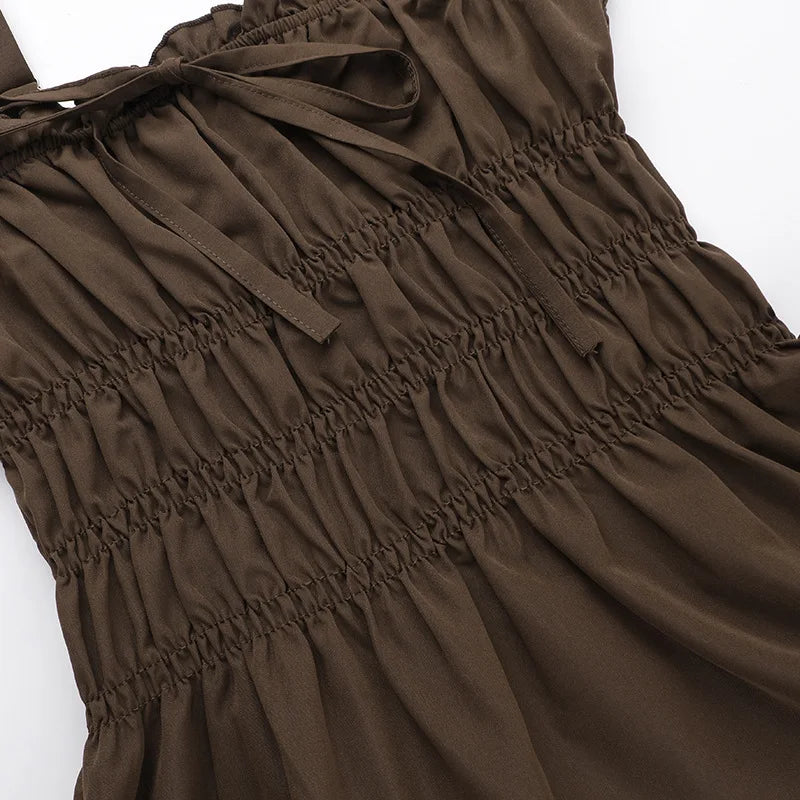 שמלת מיני מלמלה בגזרת A סטייל כפרי - טירן