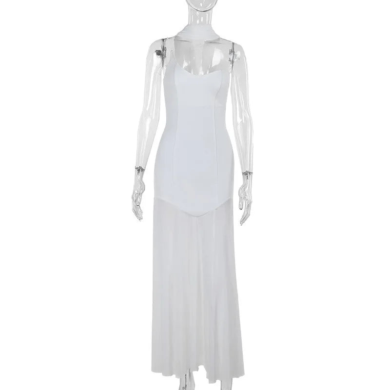 שמלת מקסי כתפייה אחת בעיצוב שיפון - מלאניה