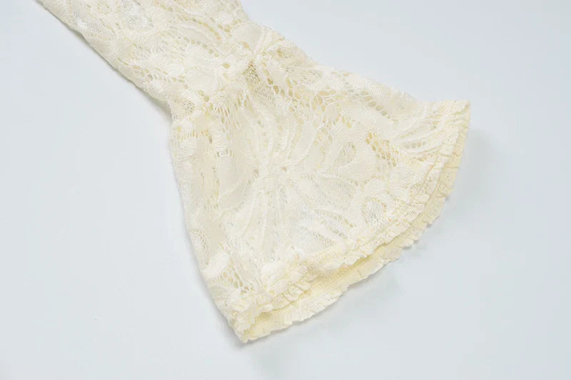 שמלת מיני תחרה סגירת כפתור - איידן