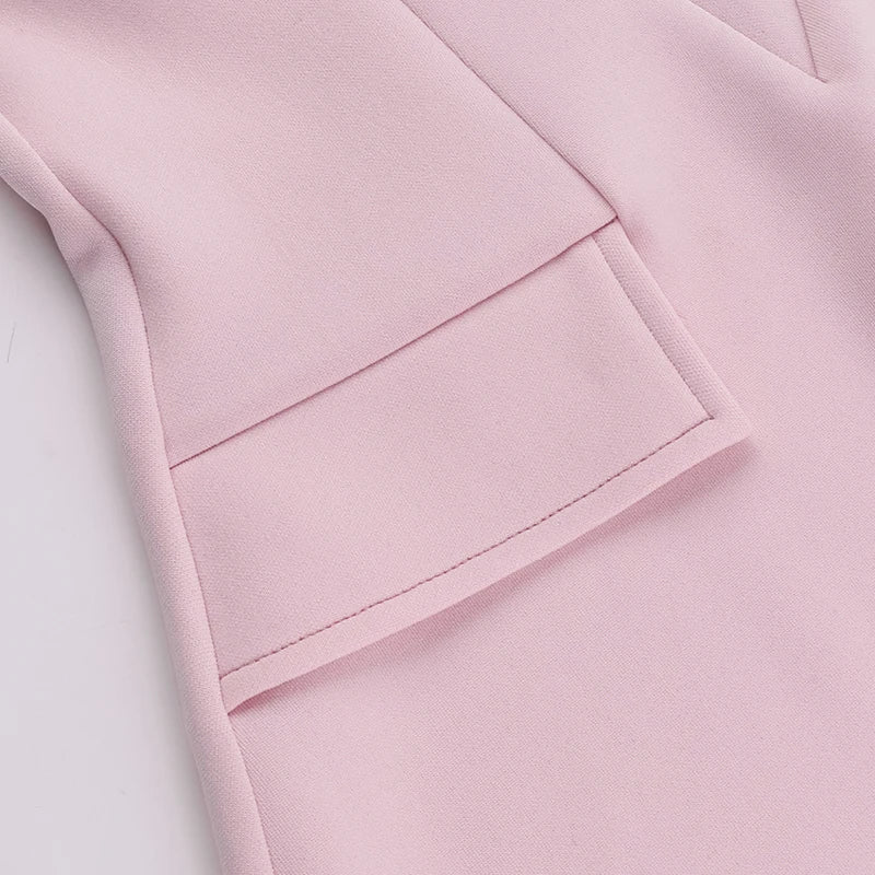 שמלת מיני סטרפלס בעיטור דמויי כיסים - לני