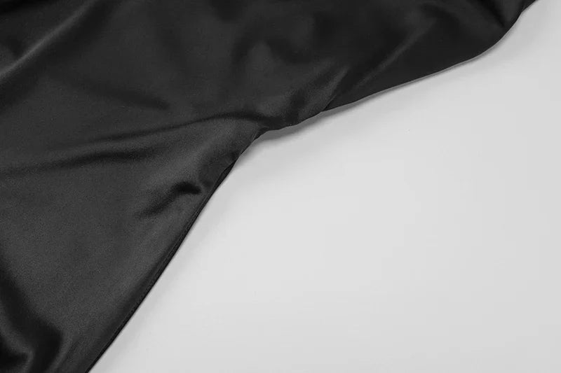 שמלת מקסי סאטן קשירה בגב פתוח - אורין