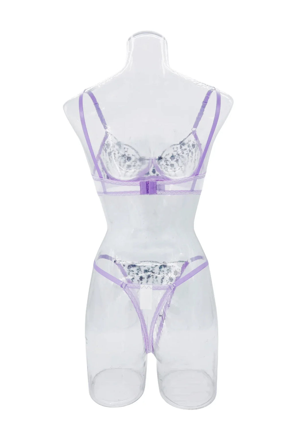 סט שקוף בעיצוב פרחוני - Journee