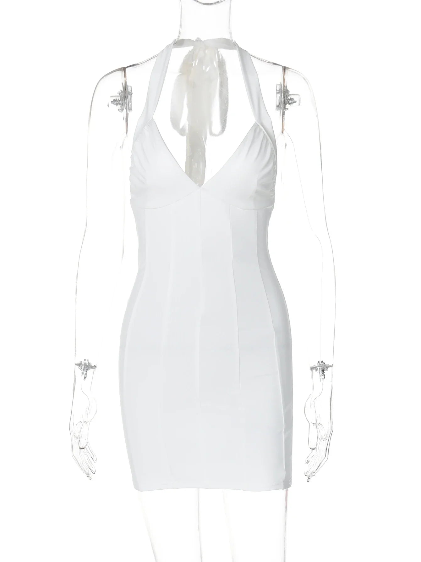 שמלת מיני צמודה גב פתוח - Lana