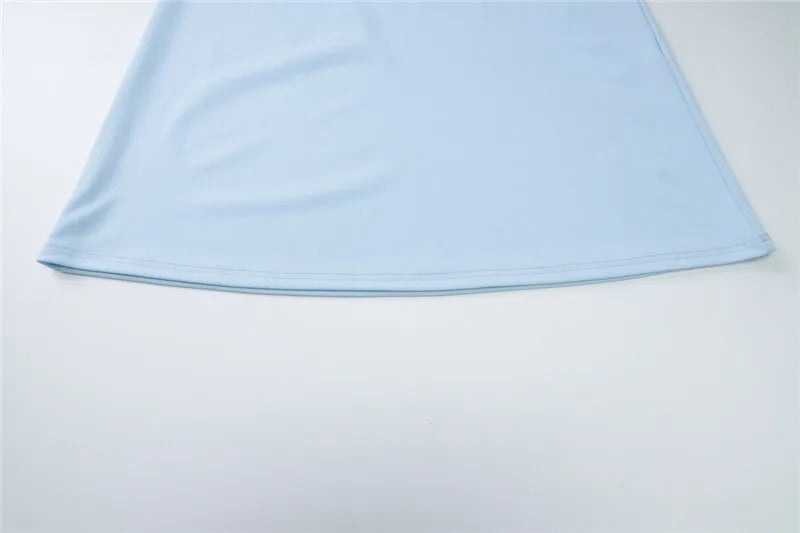 שמלת מקסי גב פתוח - תכלת