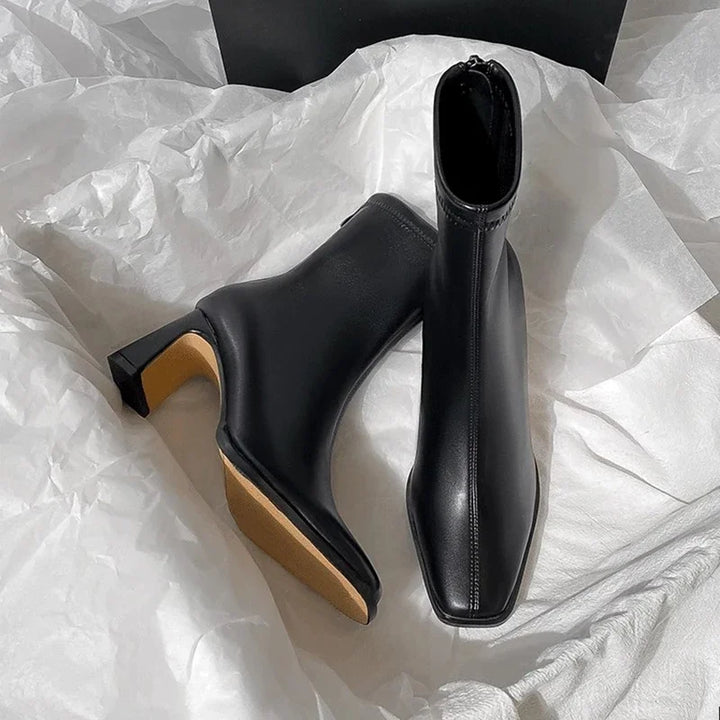 Leatherette heeled boots - May