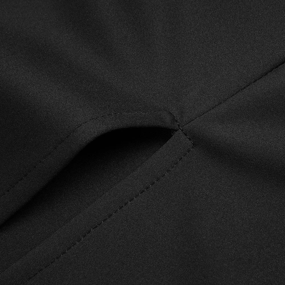 Maxi dress with a slit design and a mesh bodice with a diamond buckle - AMOR