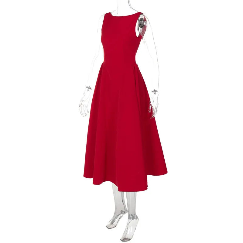 שמלת מידי גב פתוח בגזרת A - היידי