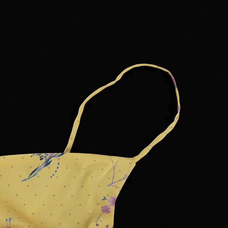 שמלת מקסי סאטן בעיטור הדפס פרחוני - Baylee