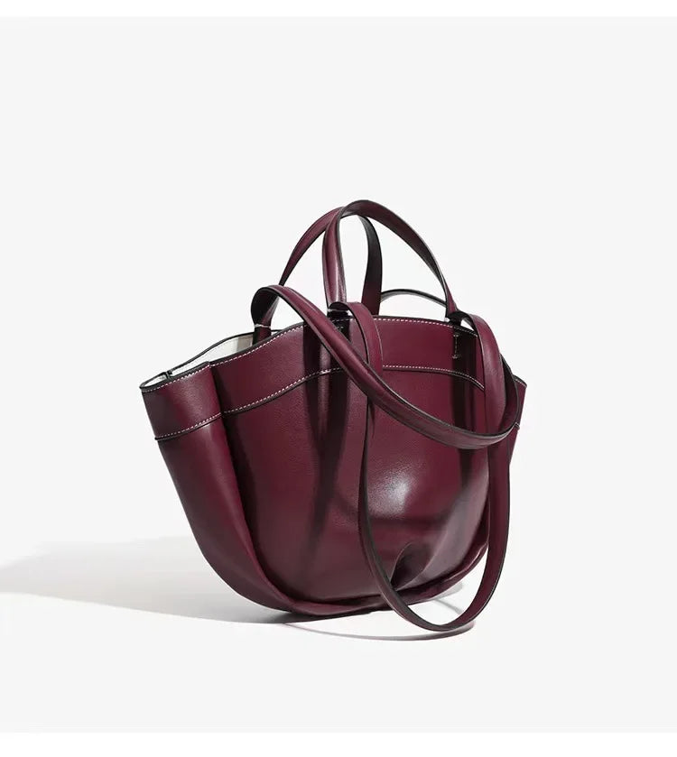 Faux leather bag with unique design