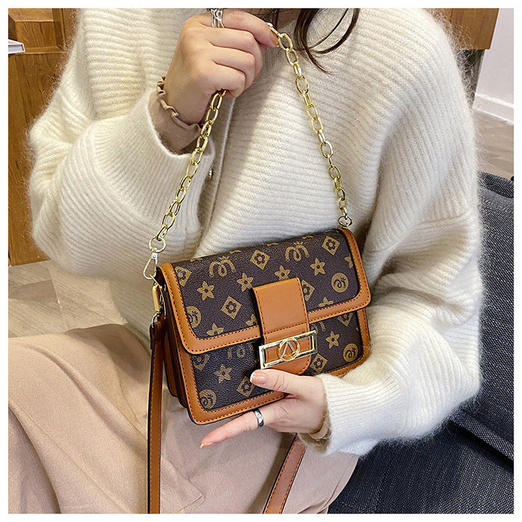 Bag with faux leather design