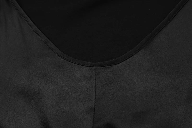 שמלת מקסי סאטן קשירה בגב פתוח - אורין