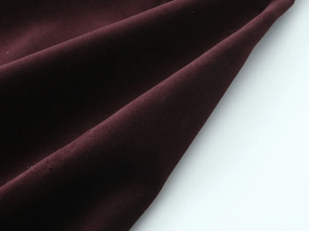 שמלת מיני סטרפלס קטיפה בעיטור פפיון בגב - ביילי