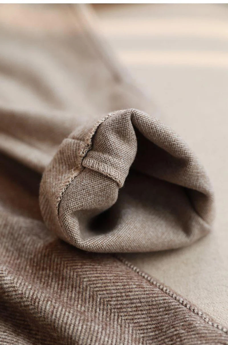 Pencil-cut wool pants