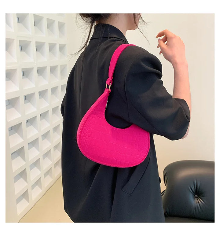 Faux leather bag with rough texture design