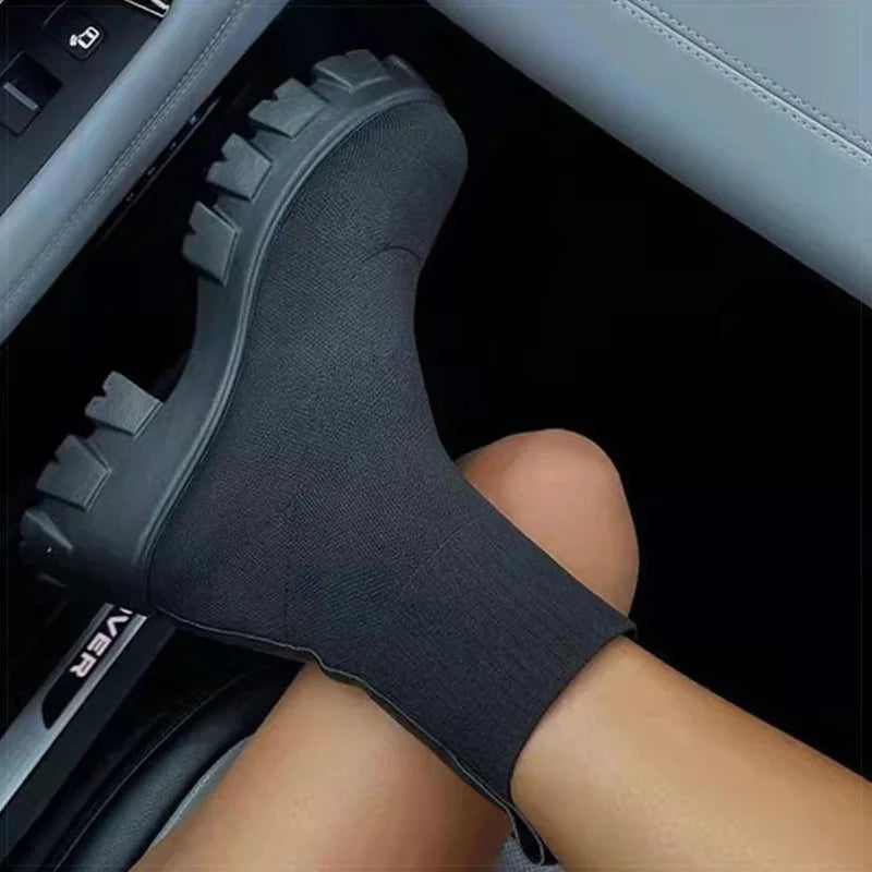 Platform sock boots - Corey