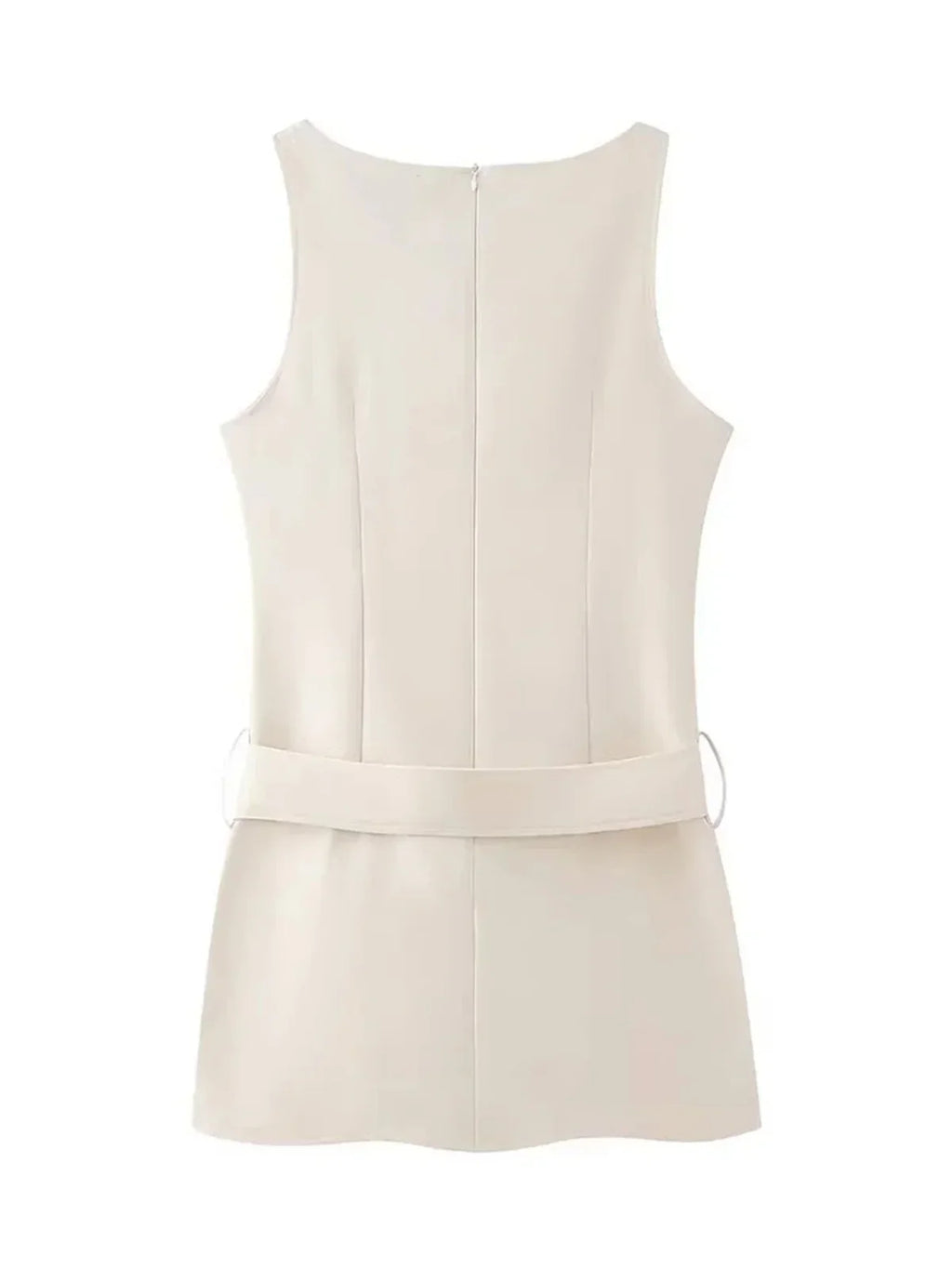 שמלת מיני מחויטת בשילוב חגורה תואמת  - סרינה