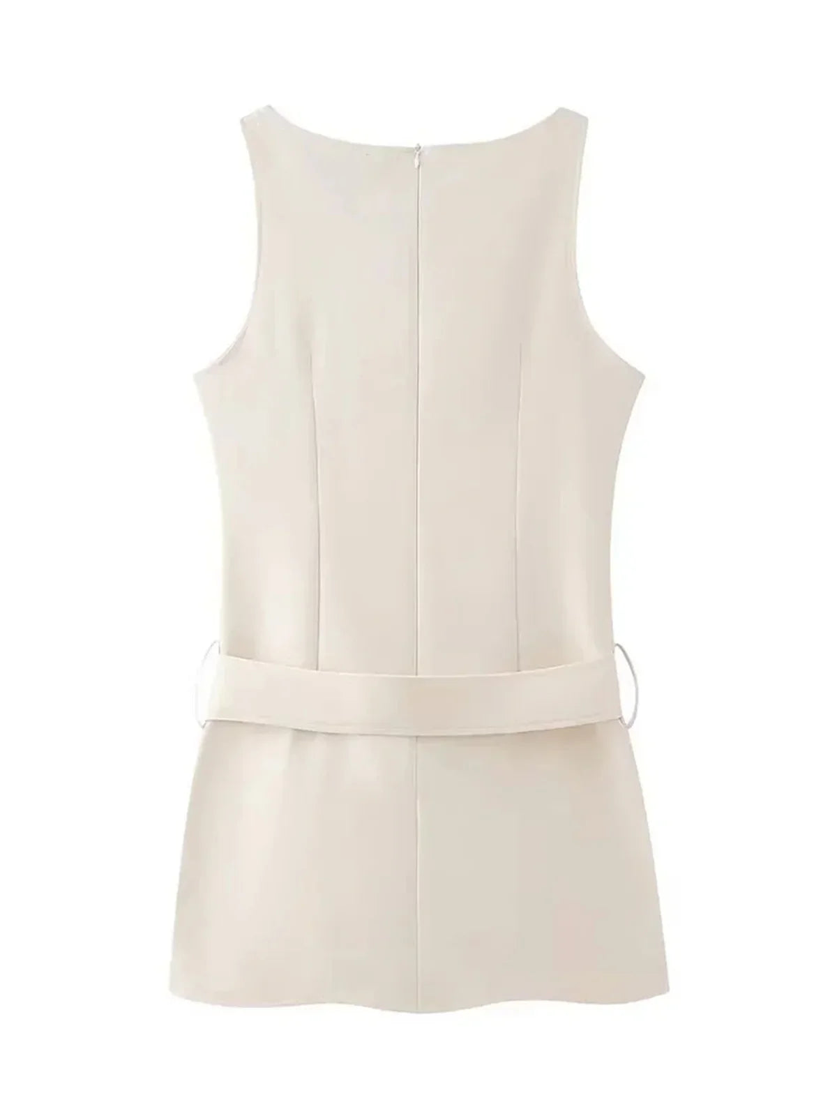 שמלת מיני מחויטת בשילוב חגורה תואמת  - סרינה