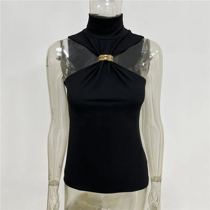 Golf design tank top with buckle decoration - Moya 