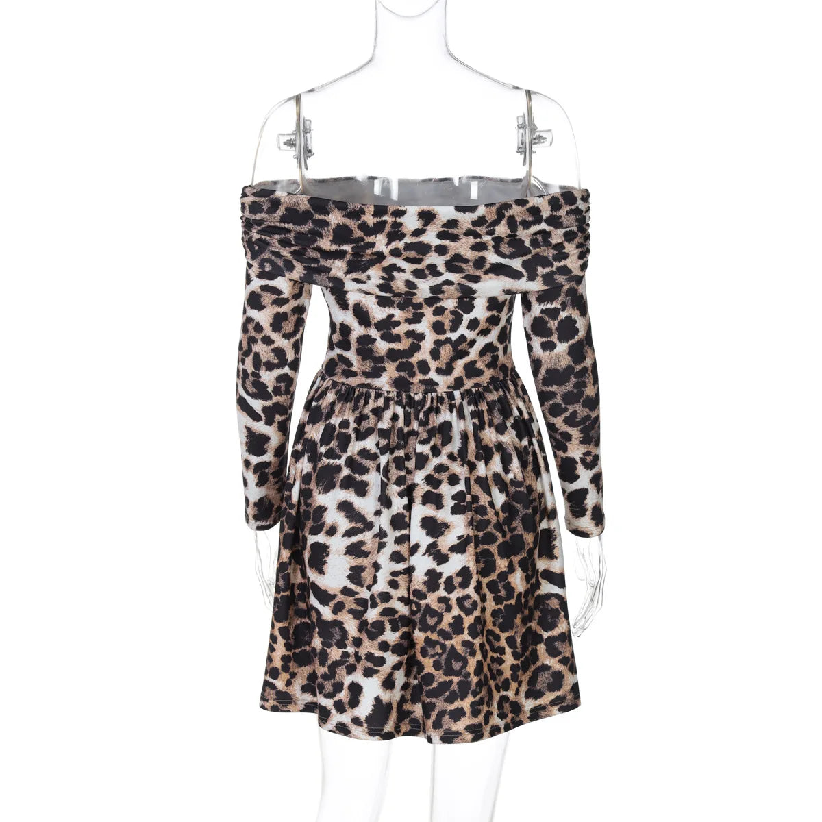 שמלת מיני בגזרת A כתפיים חשופות - האריסון