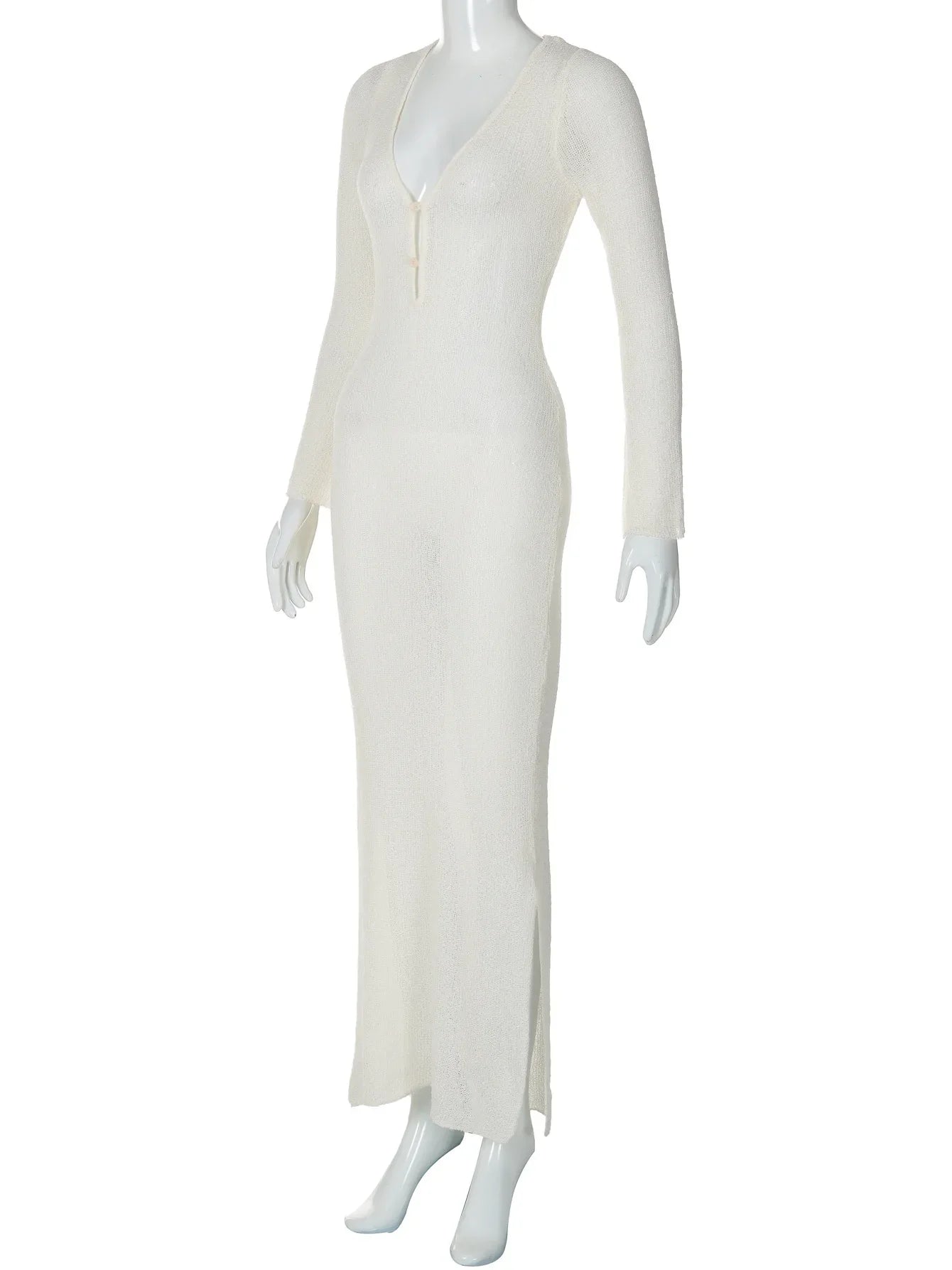 שמלת מקסי חוף סרוגה - Marina