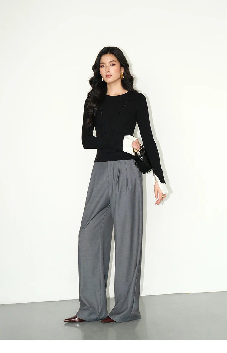 High-waisted tailored pants in a LOOSE design
