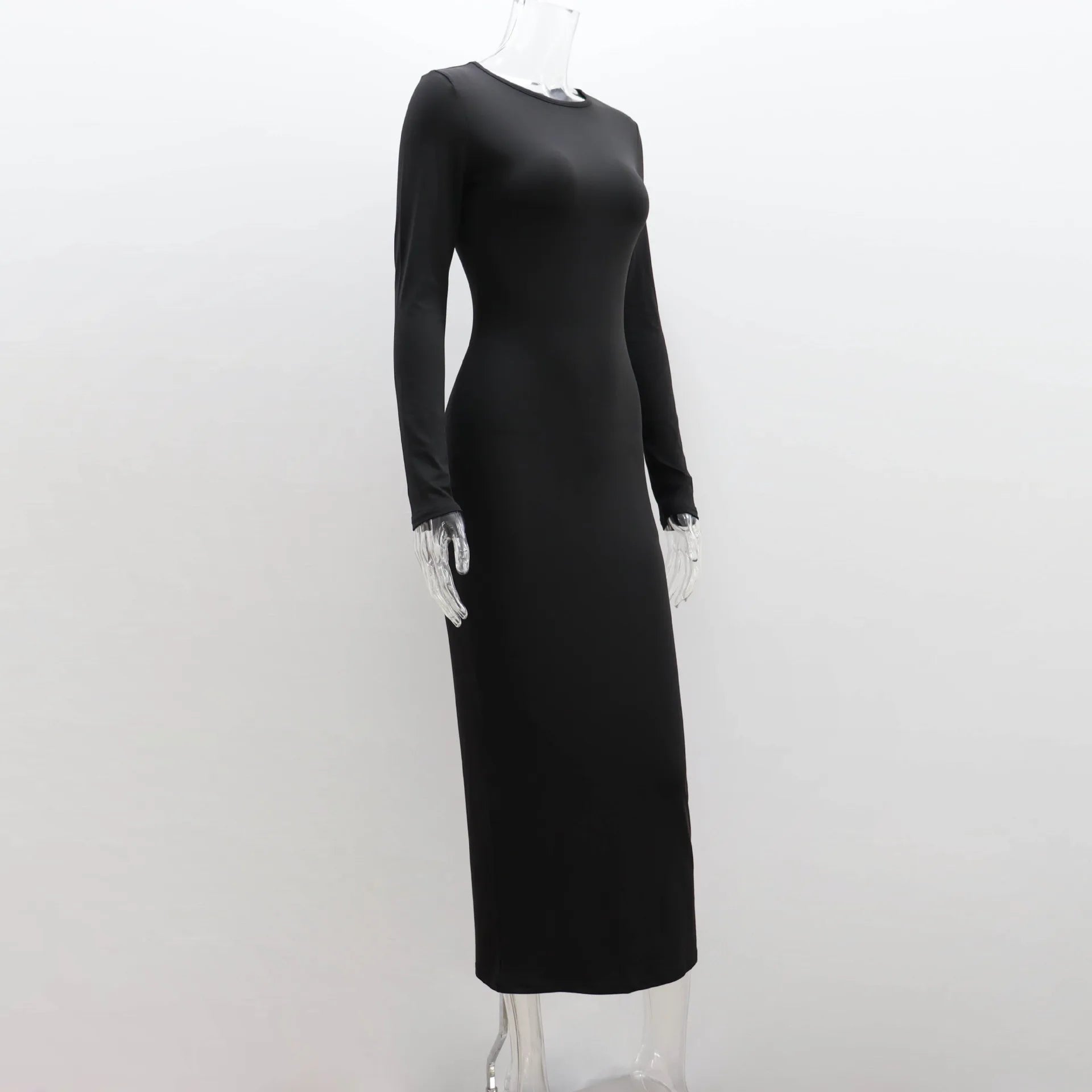 שמלת מקסי צמודה בד מחטב - Matilda