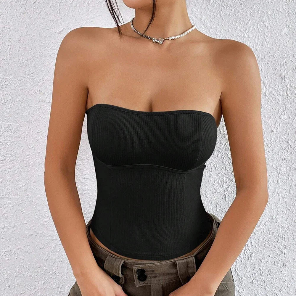 טופ סטרפלס בד אוסף ומחטב - Tessa