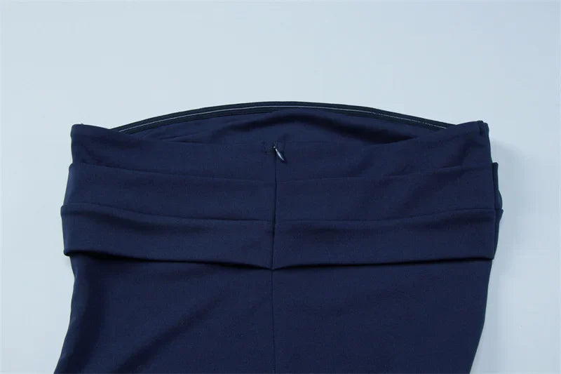 Strapless maxi dress with scarf decoration - MAROM