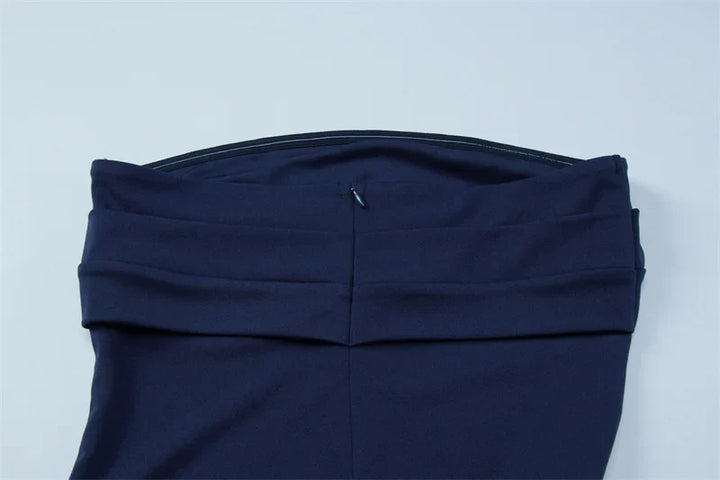 Strapless maxi dress with scarf decoration - MAROM