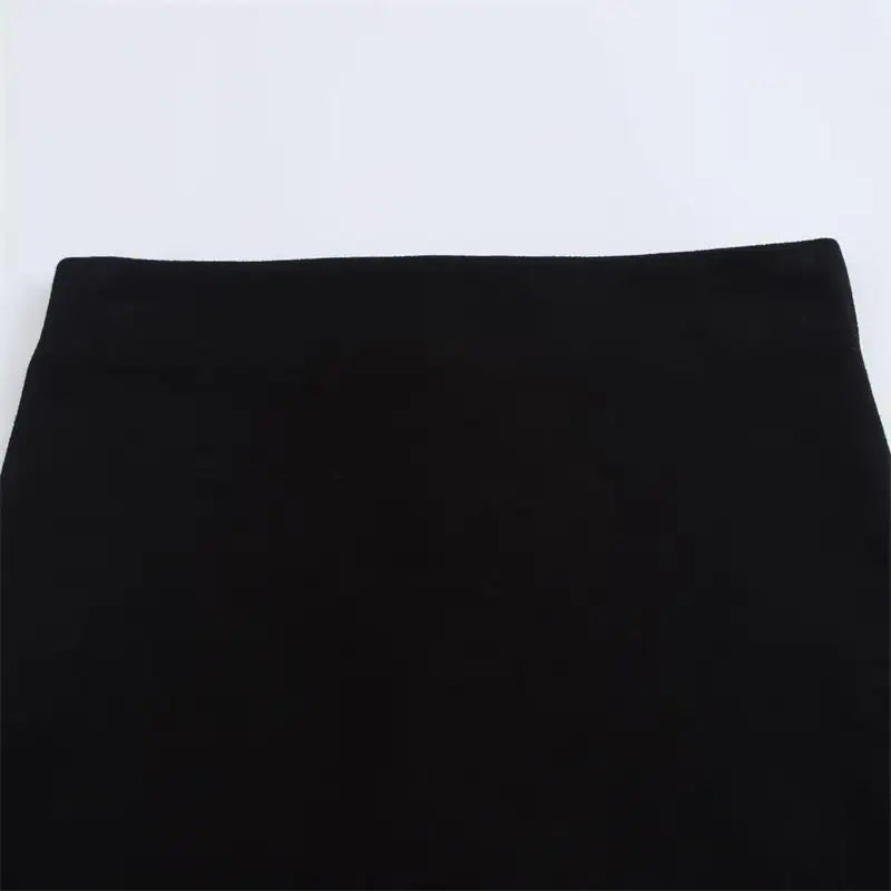 סט שני חלקים סרוג ווסט כפתורים וחצאית מקסי - פולינה