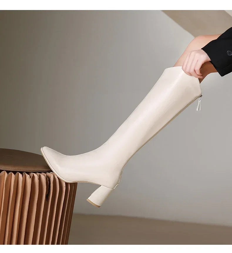 מגפי דמוי עור גבוהות - WIN