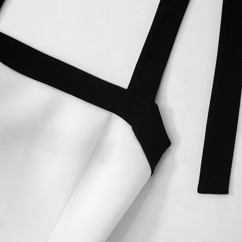 שמלת מיני אלגנטית קשירה בצוואר גב פתוח - אנה אל