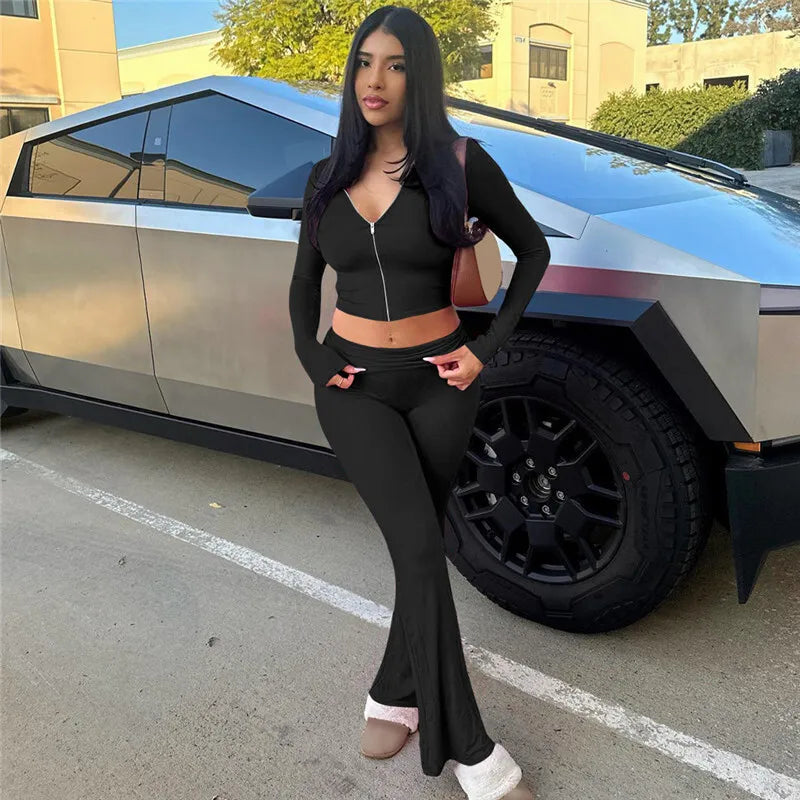 חליפת שני חלקים בד מחטב  - Ayla