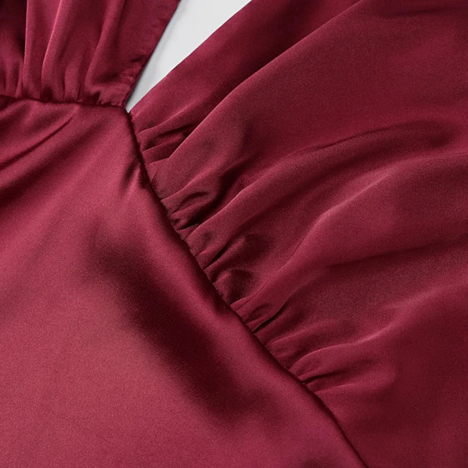 שמלת מקסי אלגנטית בעיצוב קרוס גב פתוח - רייצ'ל