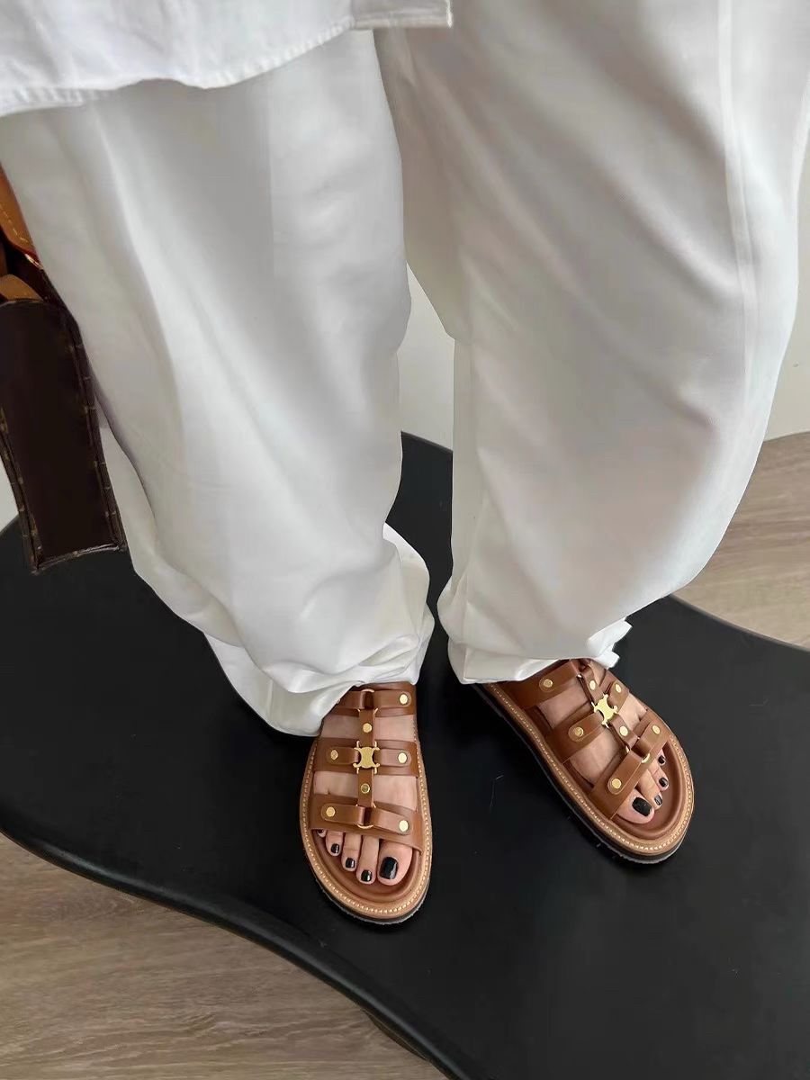 כפכפי celine בעיצוב יוקרתי עור אמיתי - סלין